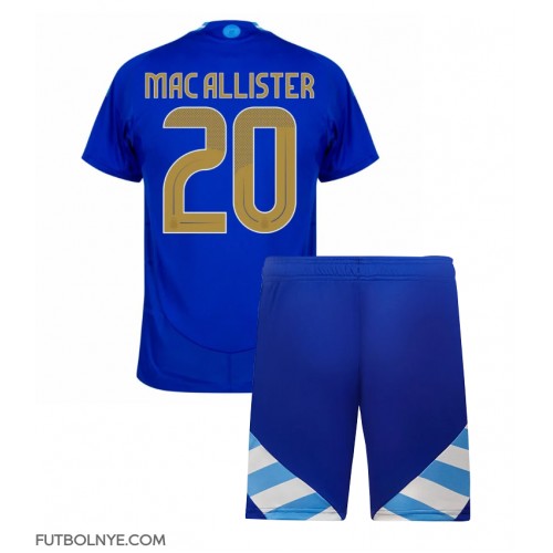 Camiseta Argentina Alexis Mac Allister #20 Visitante Equipación para niños Copa America 2024 manga corta (+ pantalones cortos)